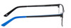 Side View of Marie Claire MC6231-BBL Designer Blue Light Blocking Eyeglasses in Black Blue Ladies Cateye Full Rim Stainless Steel 51 mm