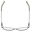 Top View of Marie Claire MC6231-BGN Designer Progressive Lens Prescription Rx Eyeglasses in Black Green Ladies Cateye Full Rim Stainless Steel 51 mm