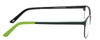 Side View of Marie Claire MC6231-BGN Designer Progressive Lens Blue Light Blocking Eyeglasses in Black Green Ladies Cateye Full Rim Stainless Steel 51 mm