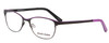 Profile View of Marie Claire MC6231-BKL Designer Reading Eye Glasses with Custom Cut Powered Lenses in Black Lavender Purple Ladies Cateye Full Rim Stainless Steel 51 mm