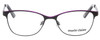 Front View of Marie Claire MC6231-BKL Designer Bi-Focal Prescription Rx Eyeglasses in Black Lavender Purple Ladies Cateye Full Rim Stainless Steel 51 mm