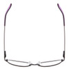 Top View of Marie Claire MC6231-BKL Designer Bi-Focal Prescription Rx Eyeglasses in Black Lavender Purple Ladies Cateye Full Rim Stainless Steel 51 mm