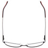 Top View of Marie Claire MC6231-BKR Ladies Cateye Designer Reading Glasses in Black Red 51mm