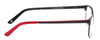 Side View of Marie Claire MC6231-BKR Ladies Cateye Designer Reading Glasses in Black Red 51mm