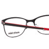 Close Up View of Marie Claire MC6231-BKR Ladies Cateye Designer Reading Glasses in Black Red 51mm