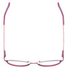 Top View of Marie Claire MC6236-PRE Designer Bi-Focal Prescription Rx Eyeglasses in Purple Red Ladies Round Full Rim Stainless Steel 46 mm