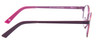 Side View of Marie Claire MC6236-PRE Designer Progressive Lens Blue Light Blocking Eyeglasses in Purple Red Ladies Round Full Rim Stainless Steel 46 mm