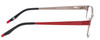 Side View of Marie Claire MC6239-BUR Designer Single Vision Prescription Rx Eyeglasses in Burgundy Red Black Ladies Classic Full Rim Stainless Steel 49 mm