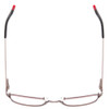 Top View of Marie Claire MC6239-BUR Designer Single Vision Prescription Rx Eyeglasses in Burgundy Red Black Ladies Classic Full Rim Stainless Steel 49 mm