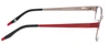 Side View of Marie Claire MC6239-BUR Designer Bi-Focal Prescription Rx Eyeglasses in Burgundy Red Black Ladies Classic Full Rim Stainless Steel 49 mm