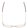 Top View of Marie Claire MC6239-LAV Designer Progressive Lens Prescription Rx Eyeglasses in Lavender Purple Black Ladies Classic Full Rim Stainless Steel 49 mm