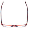 Top View of Marie Claire MC6240-BGB Designer Reading Eye Glasses with Custom Cut Powered Lenses in Burgundy Red Crystal Blue Fade Ladies Cateye Full Rim Acetate 48 mm