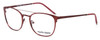 Profile View of Marie Claire MC6248-BUR Designer Blue Light Blocking Eyeglasses in Burgundy Red Ladies Classic Full Rim Stainless Steel 49 mm