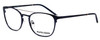Profile View of Marie Claire MC6248-NVY Designer Reading Eye Glasses with Custom Cut Powered Lenses in Navy Blue Ladies Classic Full Rim Stainless Steel 49 mm