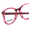 Close Up View of Marie Claire MC6249-RUB Cateye Designer Reading Glasses in Ruby Red & Pink 47 mm