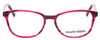 Front View of Marie Claire MC6249-RUB Designer Reading Eye Glasses with Custom Cut Powered Lenses in Ruby Red Crystal Pink Ladies Cateye Full Rim Acetate 47 mm
