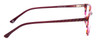 Side View of Marie Claire MC6249-RUB Designer Blue Light Blocking Eyeglasses in Ruby Red Crystal Pink Ladies Cateye Full Rim Acetate 47 mm