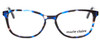 Front View of Marie Claire MC6249-SAP Designer Single Vision Prescription Rx Eyeglasses in Sapphire Blue Crystal Marble Ladies Cateye Full Rim Acetate 47 mm