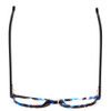Top View of Marie Claire MC6249-SAP Designer Single Vision Prescription Rx Eyeglasses in Sapphire Blue Crystal Marble Ladies Cateye Full Rim Acetate 47 mm
