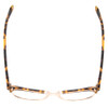 Top View of Marie Claire MC6251-GTO Designer Progressive Lens Prescription Rx Eyeglasses in Gold Tortoise Havana Brown Ladies Cateye Full Rim Stainless Steel 53 mm