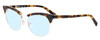 Profile View of Marie Claire MC6251-GTO Designer Blue Light Blocking Eyeglasses in Gold Tortoise Havana Brown Ladies Cateye Full Rim Stainless Steel 53 mm