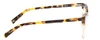 Side View of Marie Claire MC6251-GTO Designer Progressive Lens Blue Light Blocking Eyeglasses in Gold Tortoise Havana Brown Ladies Cateye Full Rim Stainless Steel 53 mm