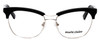 Front View of Marie Claire MC6251-SIB Designer Single Vision Prescription Rx Eyeglasses in Silver Black Ladies Cateye Full Rim Stainless Steel 53 mm