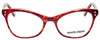 Front View of Marie Claire MC6252 Cateye Designer Reading Glasses Burgundy Red Tortoise 53 mm