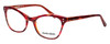 Profile View of Marie Claire MC6252-BUT Designer Progressive Lens Blue Light Blocking Eyeglasses in Burgundy Red Tortoise Havana Ladies Cateye Full Rim Acetate 53 mm