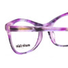 Close Up View of Marie Claire MC6252-PTO Designer Single Vision Prescription Rx Eyeglasses in Purple Tortoise Havana Ladies Cateye Full Rim Acetate 53 mm