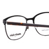 Close Up View of Marie Claire MC6259-BLK Designer Progressive Lens Prescription Rx Eyeglasses in Black Ladies Cateye Full Rim Stainless Steel 49 mm