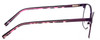 Side View of Marie Claire MC6259-PUR Designer Progressive Lens Blue Light Blocking Eyeglasses in Purple Marble Pink Ladies Cateye Full Rim Stainless Steel 49 mm