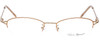 Front View of Valerie Spencer VS435-GBR Semi-Rimless Designer Reading Glasses Gold Brown 51 mm