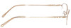 Side View of Valerie Spencer VS435-GBR Semi-Rimless Designer Reading Glasses Gold Brown 51 mm