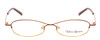 Front View of Valerie Spencer VS9111-BRN Ladies Oval Designer Reading Glasses Brown Gold 48 mm