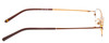Side View of Valerie Spencer VS9111-BRN Ladies Oval Designer Reading Glasses Brown Gold 48 mm