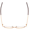 Top View of Valerie Spencer VS9111-BRN Ladies Oval Designer Reading Glasses Brown Gold 48 mm