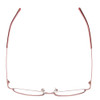 Top View of Valerie Spencer VS9111-BUR Oval Designer Reading Glasses Burgundy Red Pink 48 mm