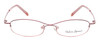 Front View of Valerie Spencer VS9111-BUR Designer Reading Eye Glasses with Custom Cut Powered Lenses in Burgundy Red Pink Ladies Oval Full Rim Metal 48 mm