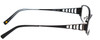 Side View of Valerie Spencer VS9194-BLK Ladies Rectangle Designer Reading Glasses Black 54 mm