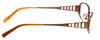 Side View of Valerie Spencer VS9194-BRN Ladies Rectangle Designer Reading Glasses Brown 54 mm