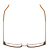 Top View of Valerie Spencer VS9194-BRN Ladies Rectangle Designer Reading Glasses Brown 54 mm
