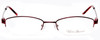 Front View of Valerie Spencer VS9211-BU .5-Rimless Designer Reading Glasses Burgundy Red 52 mm
