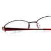 Close Up View of Valerie Spencer VS9211-BU .5-Rimless Designer Reading Glasses Burgundy Red 52 mm