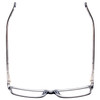 Top View of Big&Tall 08 Mens Rectangle Full Rim Designer Reading Glasses Black Crystal 59 mm
