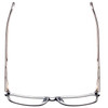 Top View of Big&Tall 21 Mens Rectangle Full Rim Designer Reading Glasses Black Crystal 57mm