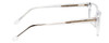 Side View of Big&Tall 21 Mens Rectangle Full Rim Designer Reading Glasses Crystal Transparent 57mm