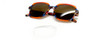 Top View of Johann Von Goisern Designer Sunglasses Orange Red Crystal Stripe/Amber Brown 54 mm
