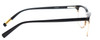 Side View of Eyebobs Win Win Designer Progressive Lens Blue Light Blocking Eyeglasses in Gold Black Unisex Classic Full Rim Metal 51 mm