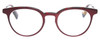 Front View of Eyebobs Low Hanging Fruit Designer Reading Glasses Red Grey Glitter Marble 50 mm